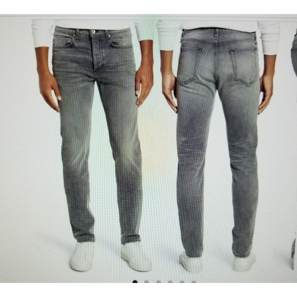 Rag & Bone Men's Greyson Fit 2 Slim Skinny Button-Fly Stretch Denim Jeans 34X30 - Picture 1 of 16